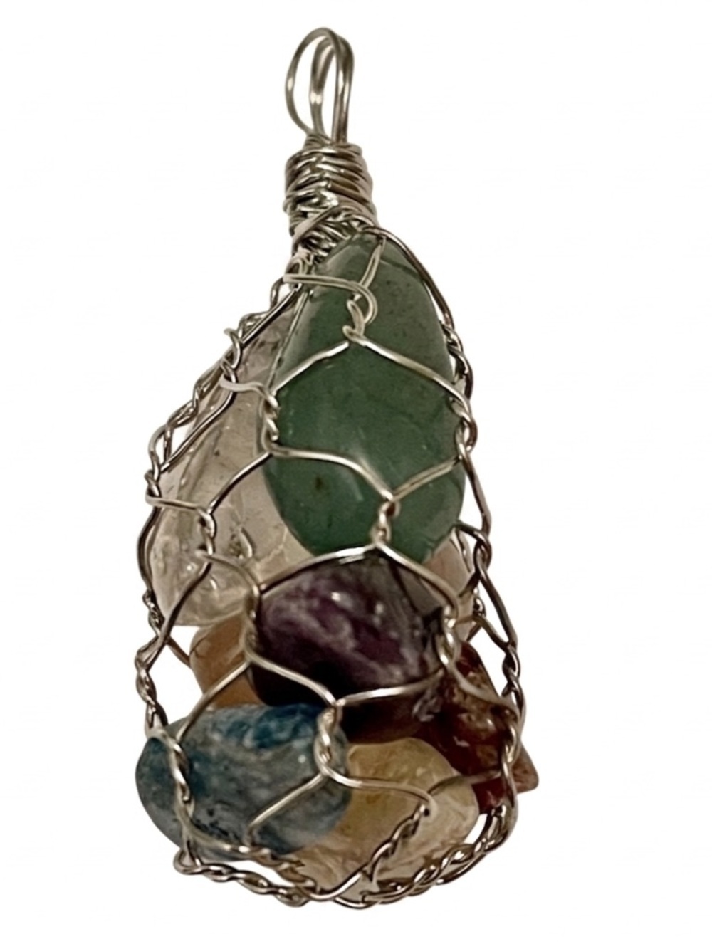 Chakra Crystals Gemstone Wire Pendant